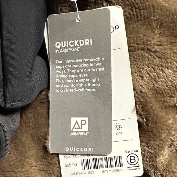 Athleta Black Twist Up Bikini Top - Picture 4 of 6